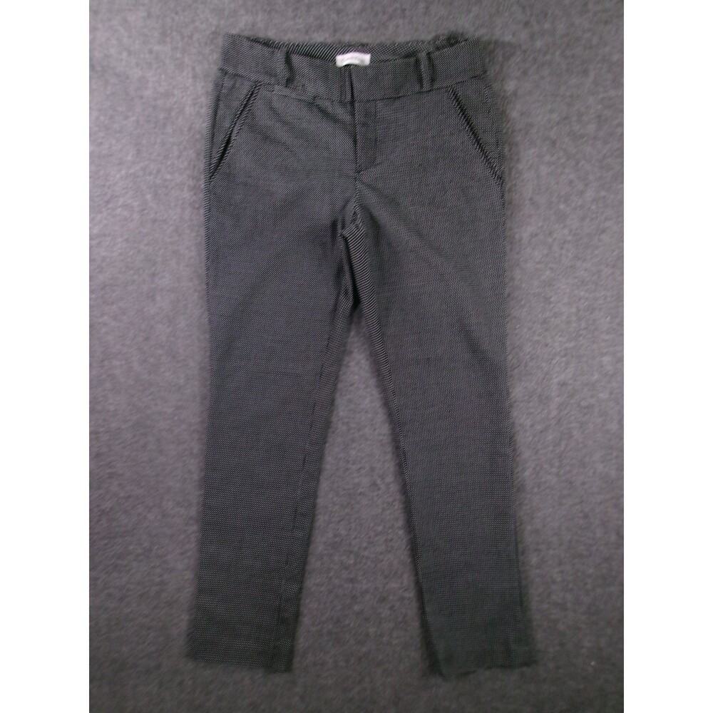 Calvin Klein Dress Pants Womens 2 Gray Dot Office Classic Business Casual Work